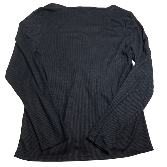 Jenni Solid Long Sleeve Pajama Top in Black Medium - Picture 5 of 5